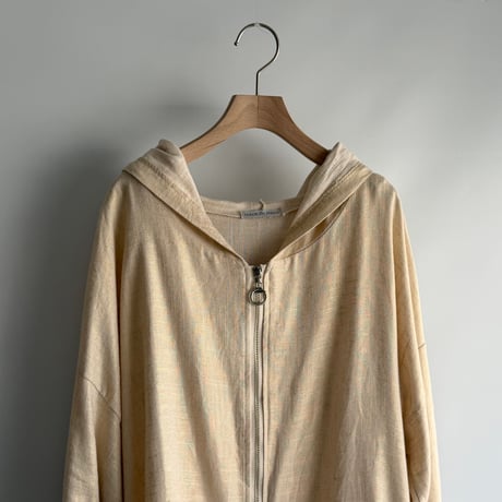 Gold lame zip hoodie