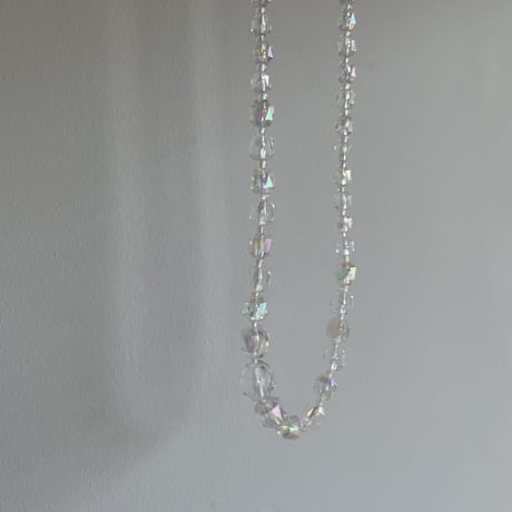 Aurora clear bead necklace