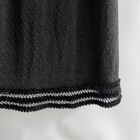 Hem lace black skirt