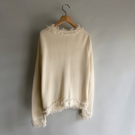 Fringe tweed-style cardigan