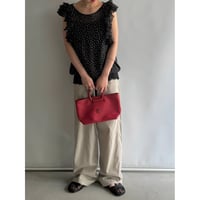 Dot pattern sheer frill tops