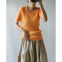 Orange half sleeve knit