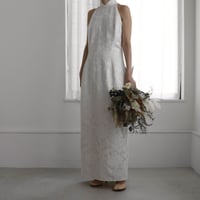 【RENTAL】Jacquard High neck dress