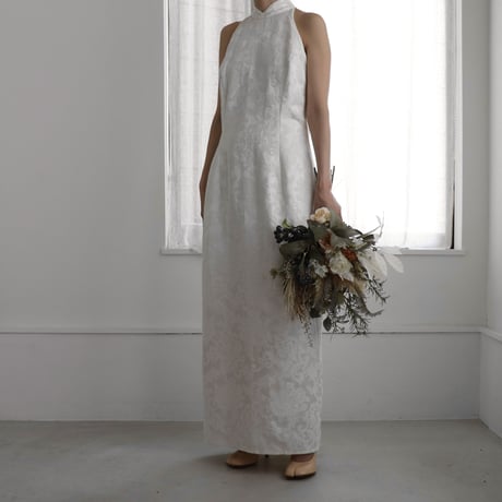 【RENTAL】Jacquard High neck dress