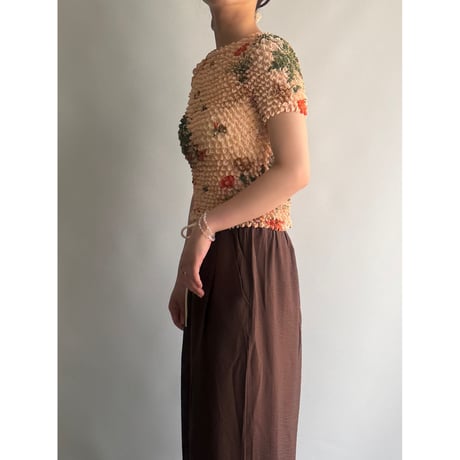 Floral pattern pokopoko tops