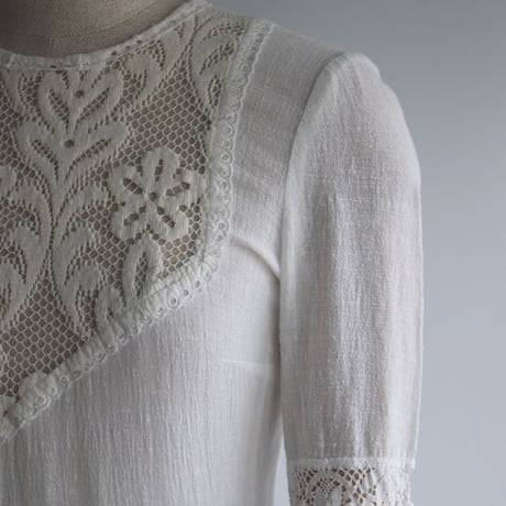 【RENTAL】Gauze cotton tiered dress