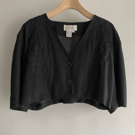 Silk embroidered short jacket