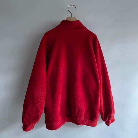 Red zip fleece jacket