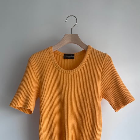 Orange half sleeve knit