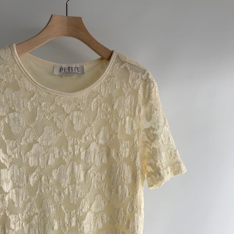 Ivory lace T-shirt