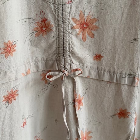 Orange flower sleeveless dress