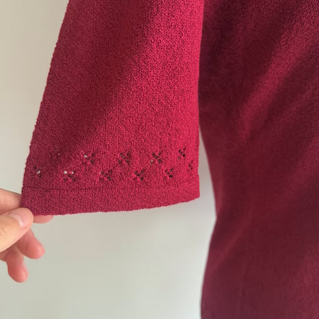 Bordeaux ensemble knit