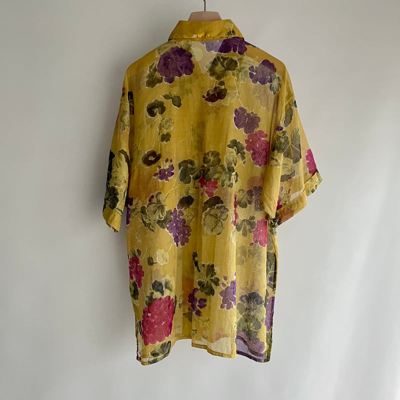 Sheer Yellow Flower Shirt | and C