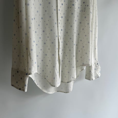 Light blue dot sheer shirt