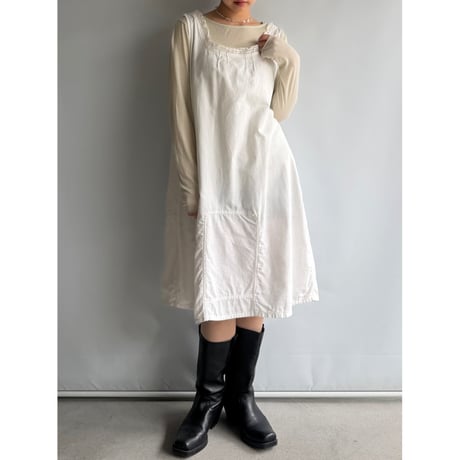 Sleeveless white dress