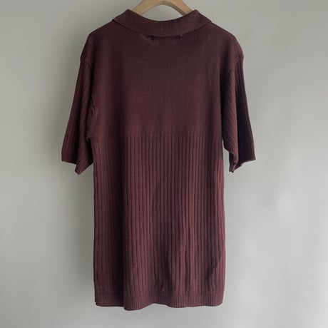Brown half zip knit