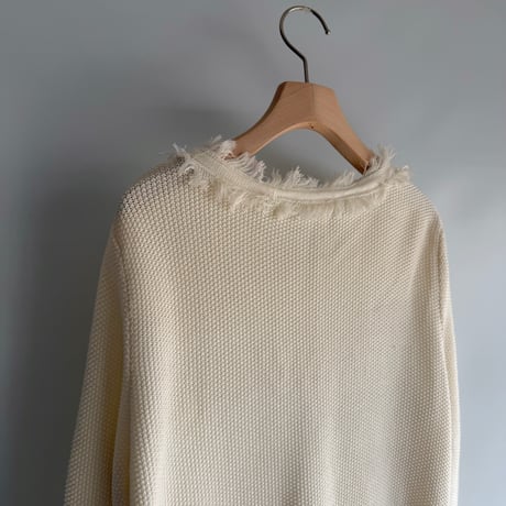 Fringe tweed-style cardigan