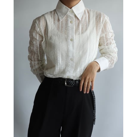 White lace shirt