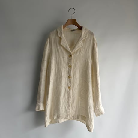 Cotton linen shirt jacket