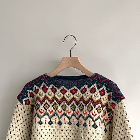 Nordic boat neck knit