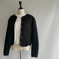 Black tyrolean knit jacket