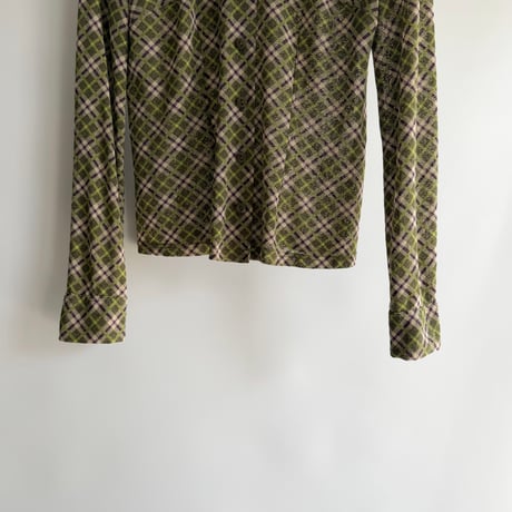 Sier green check shirt