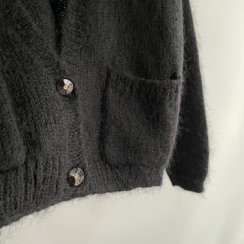 Black mohair cardigan | and C