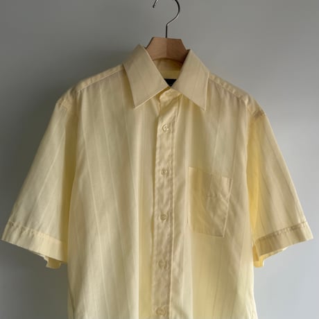 yellow sheer striped shirt