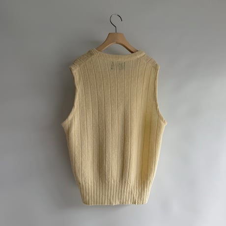 Ivory ribbed vest
