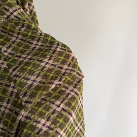 Sier green check shirt