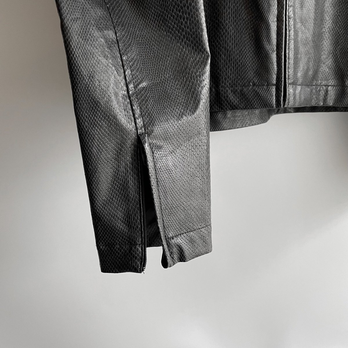 ジャケット・アウター Python Faux python leather jacket | and C