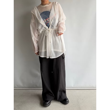 Loose mesh hoodie