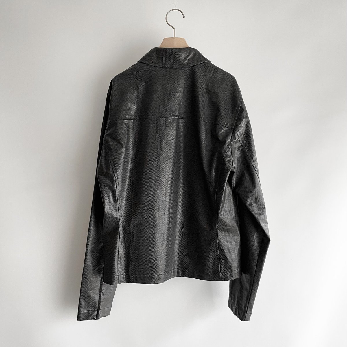 Faux python leather jacket | and C