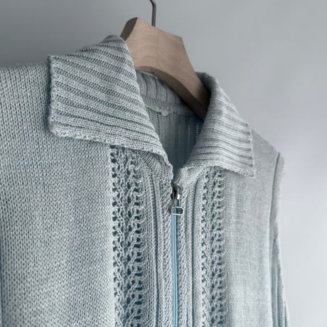 Openwork double zip vest