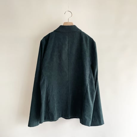 Green faux suede jacket