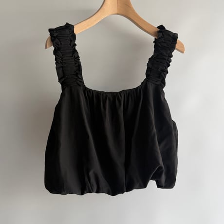 Fluffy gathered bustier