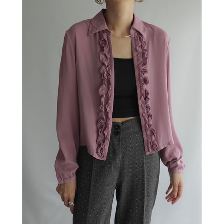 Pink purple frill shirt
