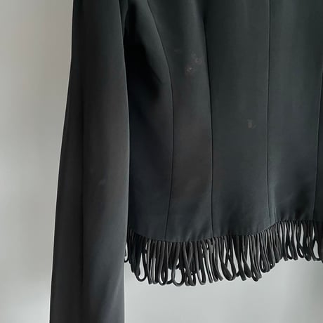 Fringe brack jacket