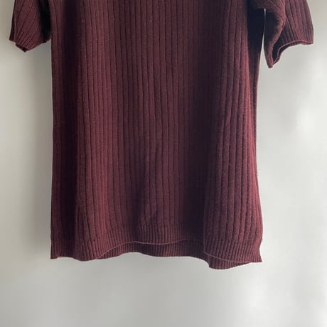 Brown half zip knit