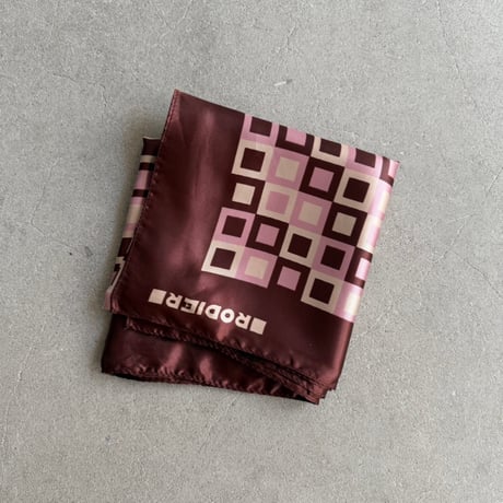Pink × Brown vintage scarf