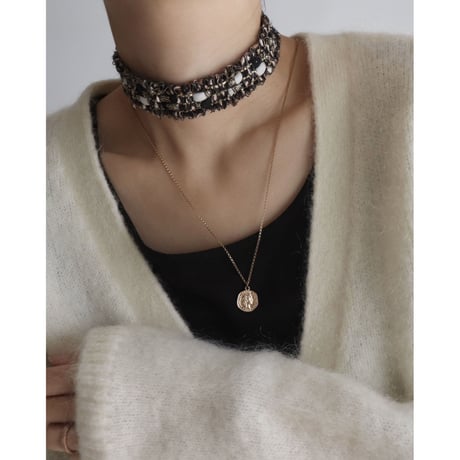 Tweed braid choker
