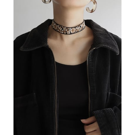 Embroidery braid choker