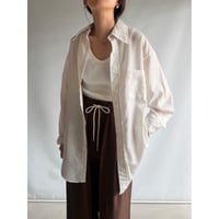 Sheer white long-sleeved shirt