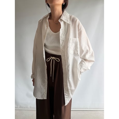 Sheer white long-sleeved shirt