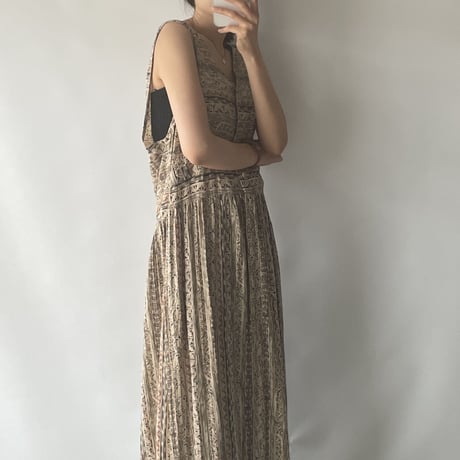 Ethnic pattern one-piece