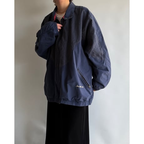 Navy check outer