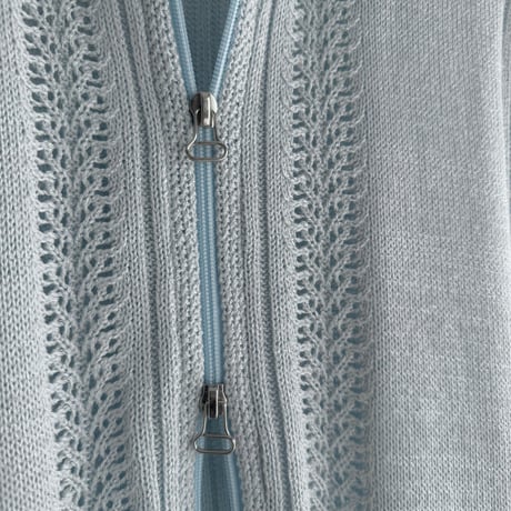Openwork double zip vest