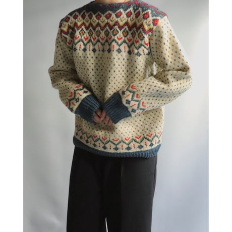 Nordic boat neck knit