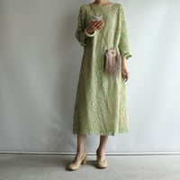 【Rental】Yellow-green lace dress