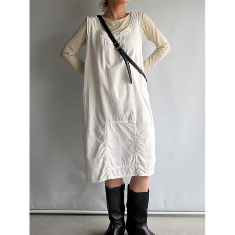 Sleeveless white dress